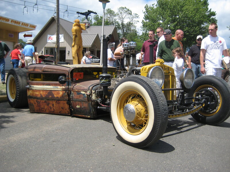 Rusty Hot Rod Car — Brown, Outdoor, Afternoon, Photograph