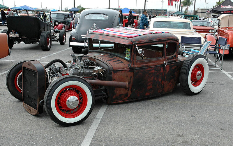 Rusty Hot Rod Car — Brown, Outdoor