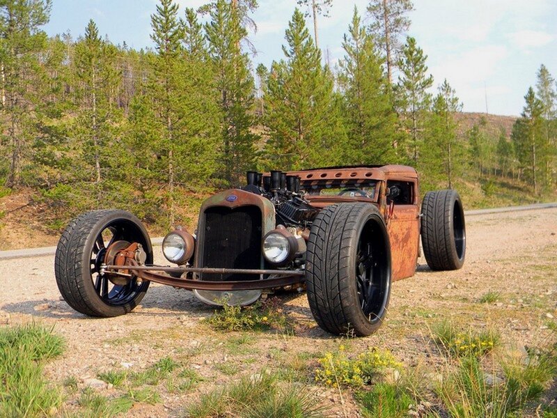 Rusty Hot Rod Car — Brown, Serene