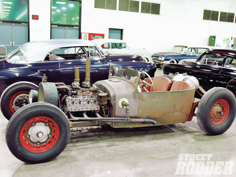 Rusty Hot Rod Car — Gray