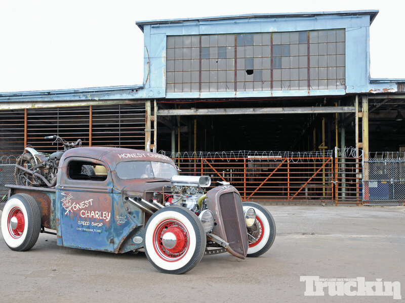 Rusty Hot Rod Truck — Blue