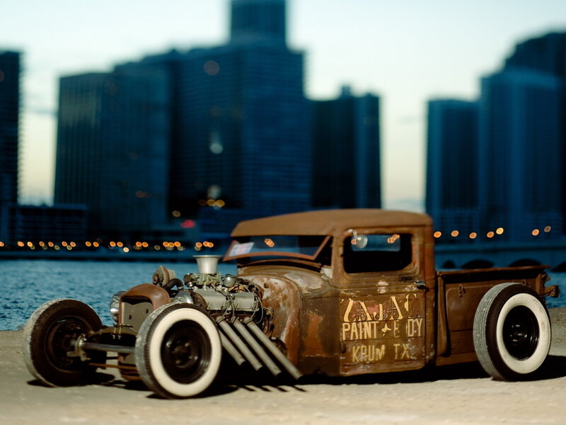 Rusty Hot Rod Truck — Brown