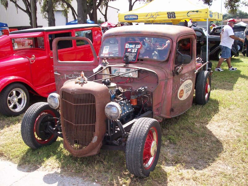 Rusty Hot Rod Truck — Red