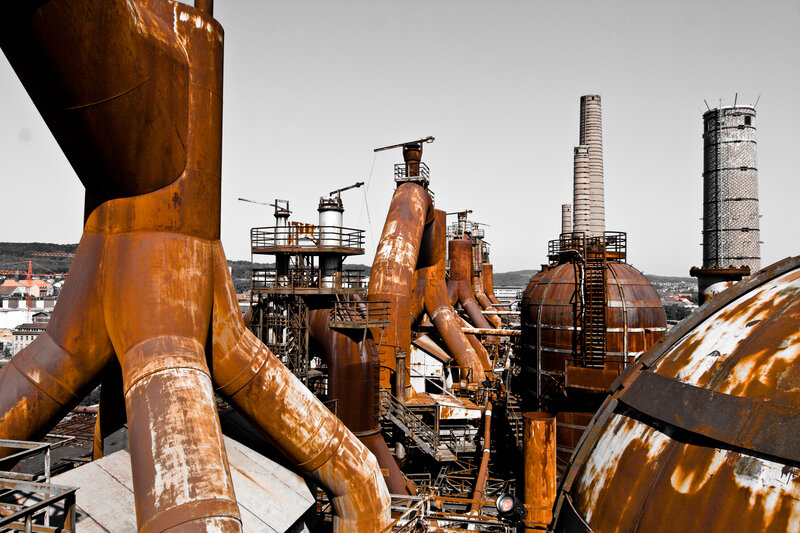 Rusty industrial complex