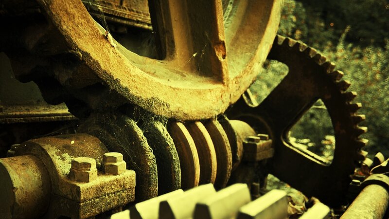 Rusty Industrial Gears — Brown