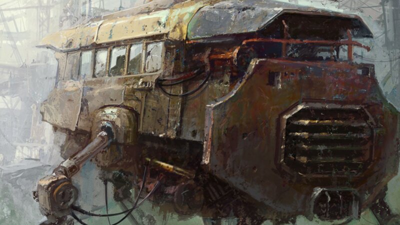 rusty industrial vehicle