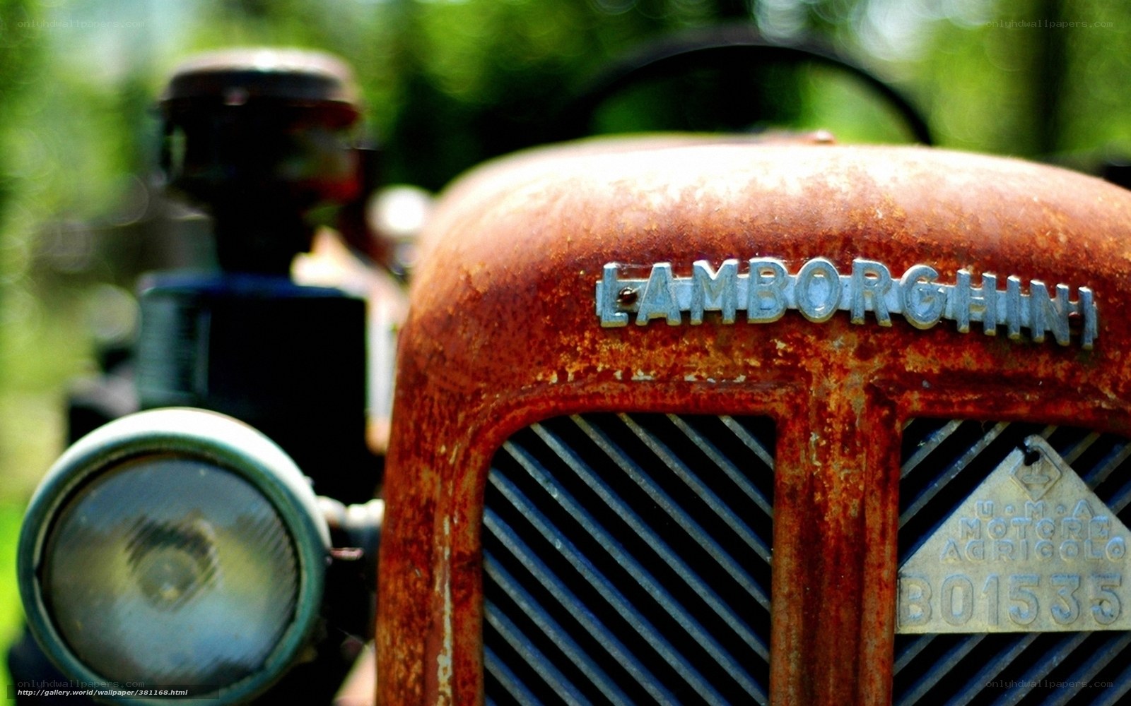 Rusty Lamborghini tractor