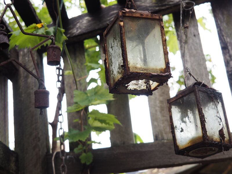 Rusty Lanterns Hanging