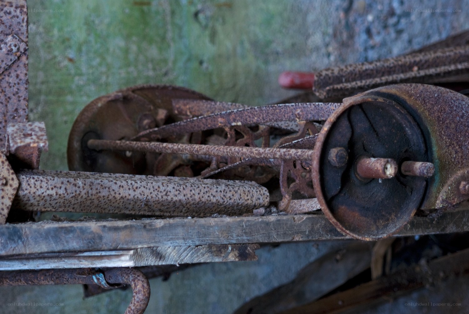 Rusty machinery parts