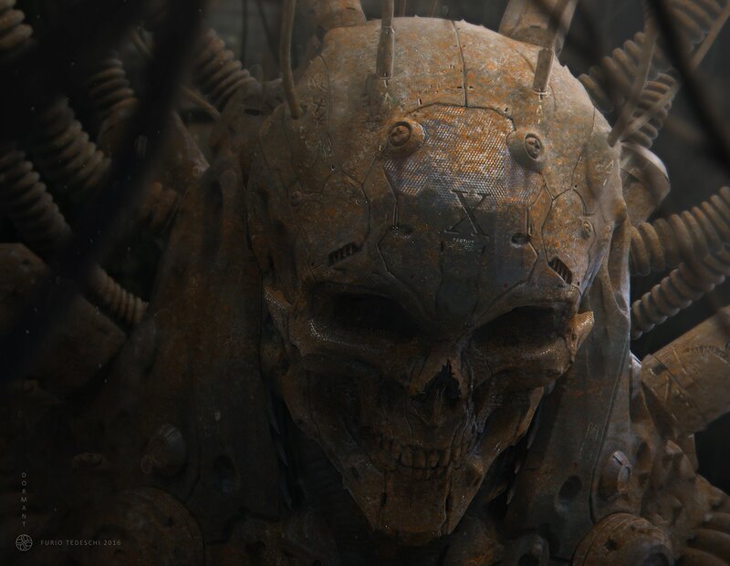 Rusty Mechanical Skull