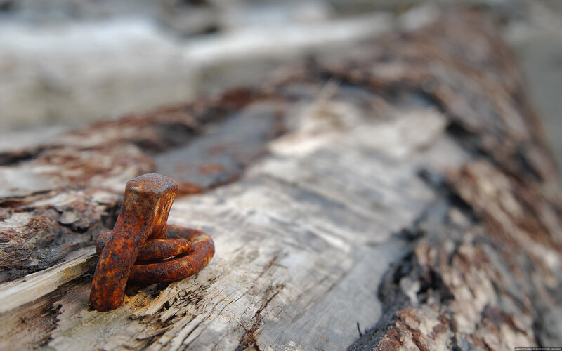 Rusty Metal Bolt — Brown