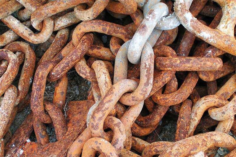 Rusty Metal Chains — Brown, Dull