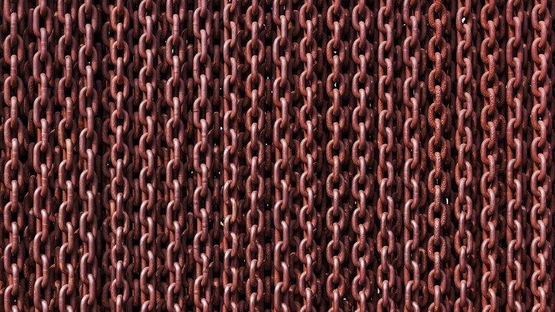 Rusty Metal Chains — Brown, Industrial