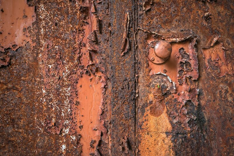 Rusty Metal Door — Brown
