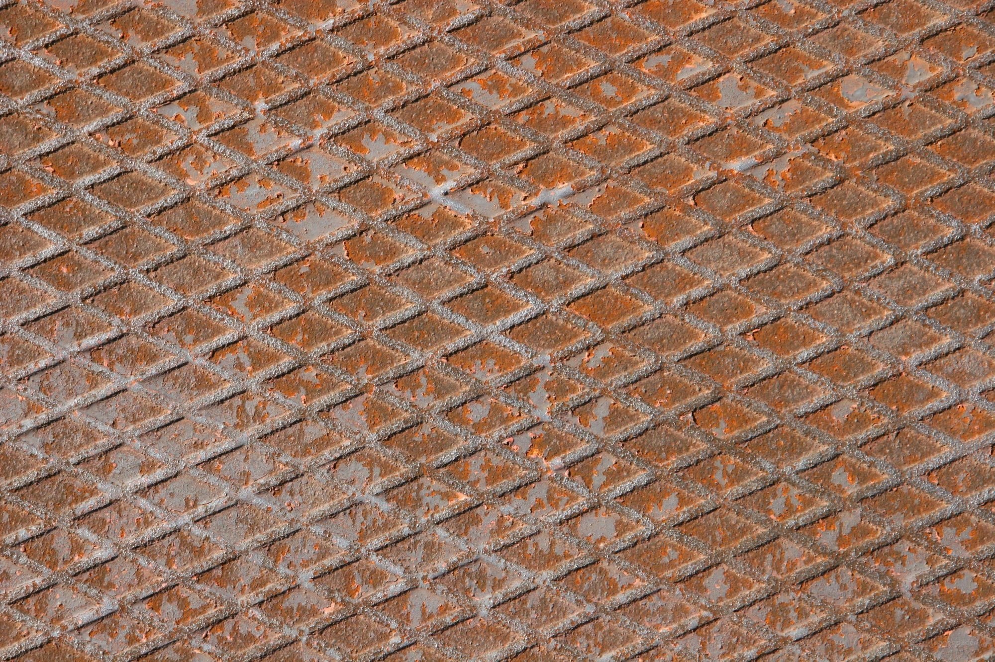 rusty metal grate surface