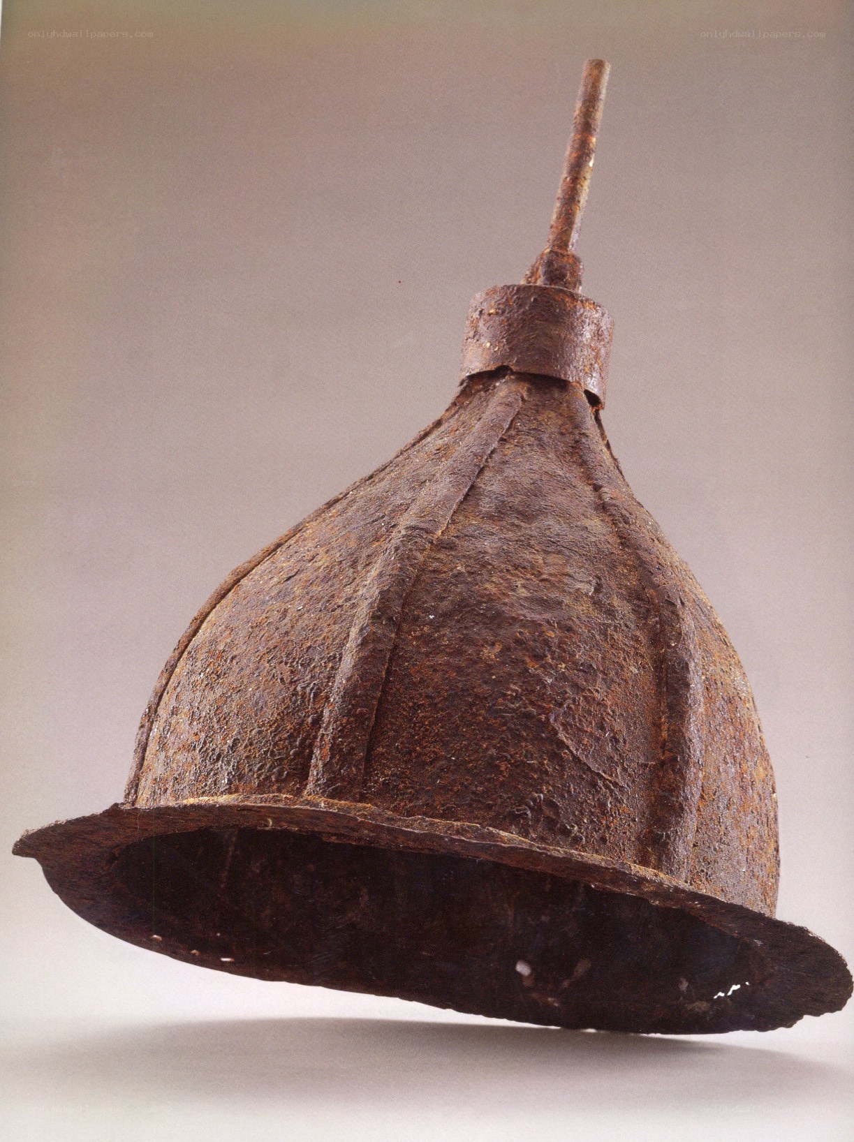 Rusty metal helmet
