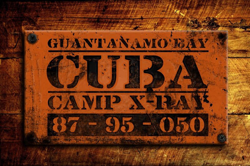 Rusty Metal Sign — Orange