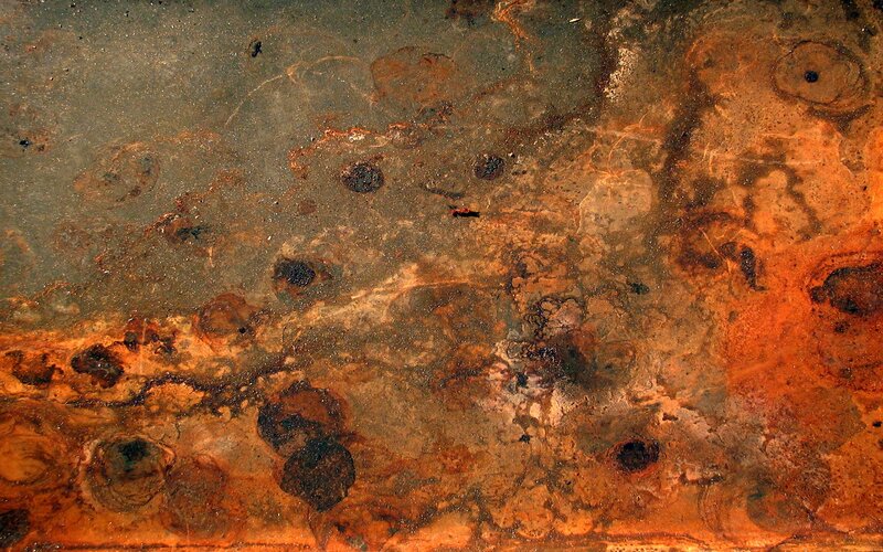 Rusty Metal Surface — Orange, Dull