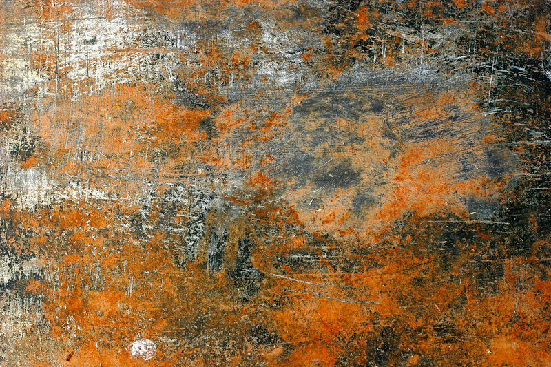 Rusty Metal Surface — Orange, Gritty
