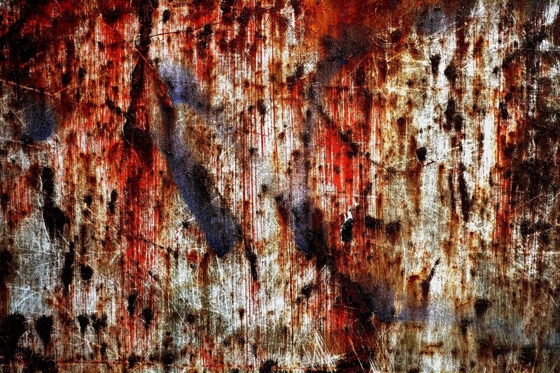 Rusty Metal Surface — Red, Gritty