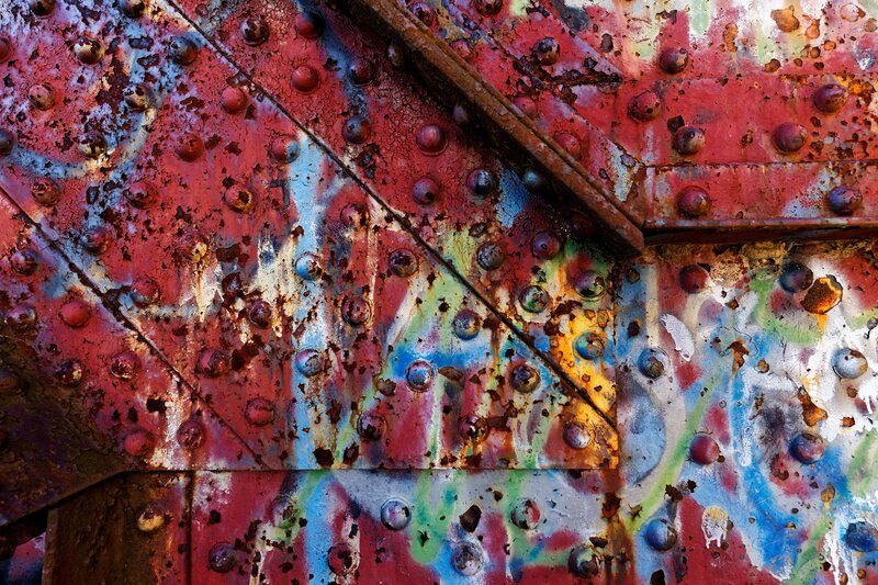 Rusty Metal Surface — Red, Textured