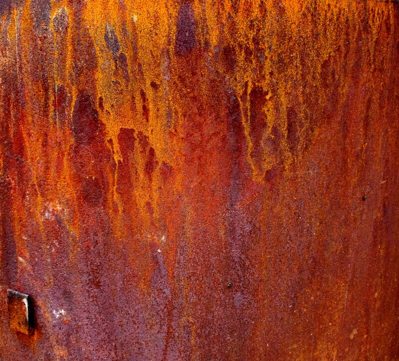 Rusty Metal Surface — Red
