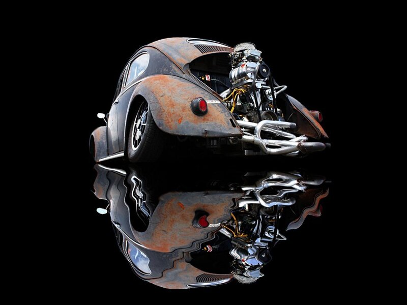 Rusty Modified Beetle Car — Black