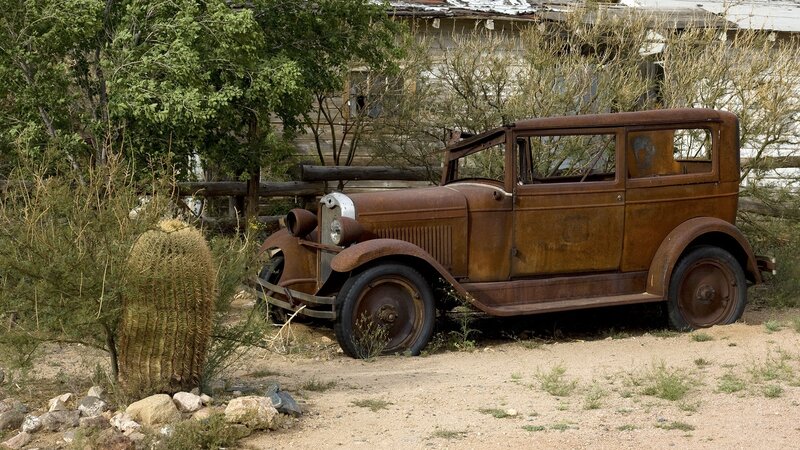 Rusty Old Car — Brown