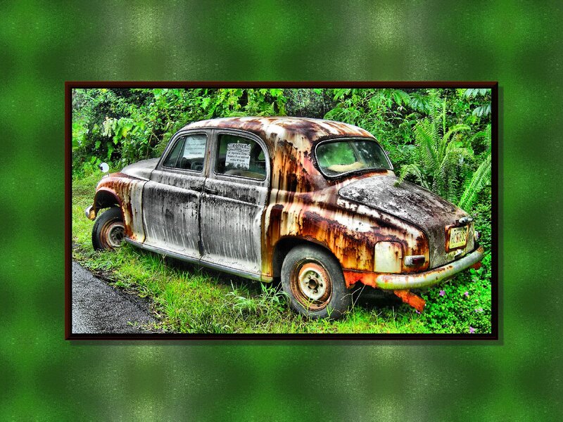 Rusty Old Car — Green