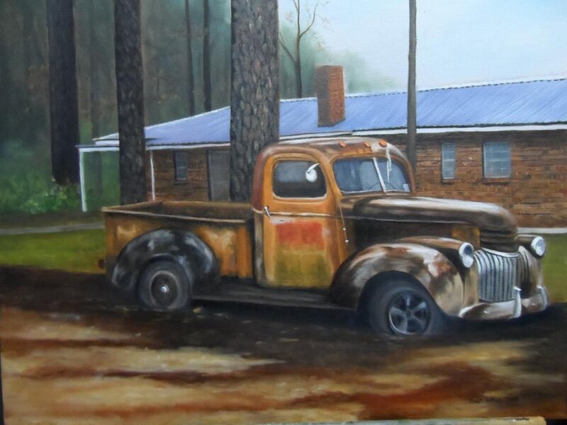 Rusty Old Pickup Truck — Brown