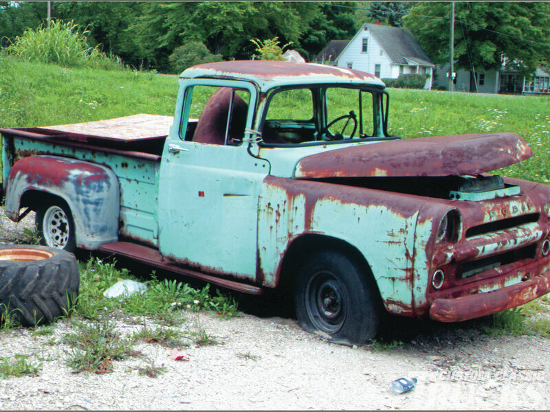 Rusty Old Pickup Truck — Green