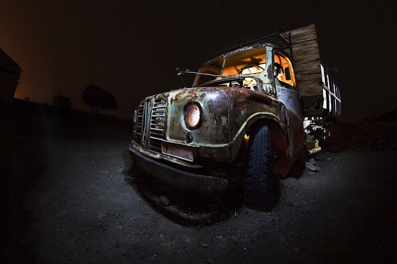 Rusty Old Truck — Black