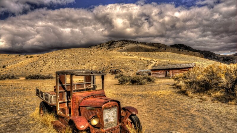 Rusty Old Truck — Brown, Dramatic, Afternoon