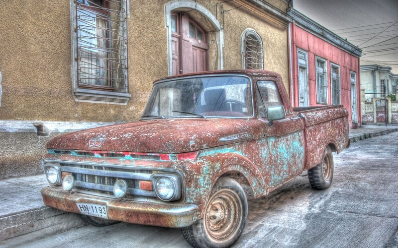 Rusty Pickup Truck — Brown