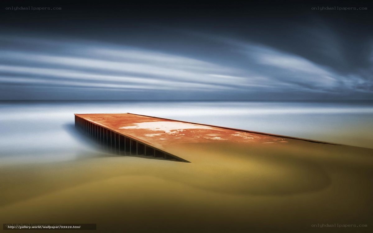 Rusty pier at sea