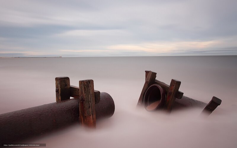 Rusty Pipes on Beach