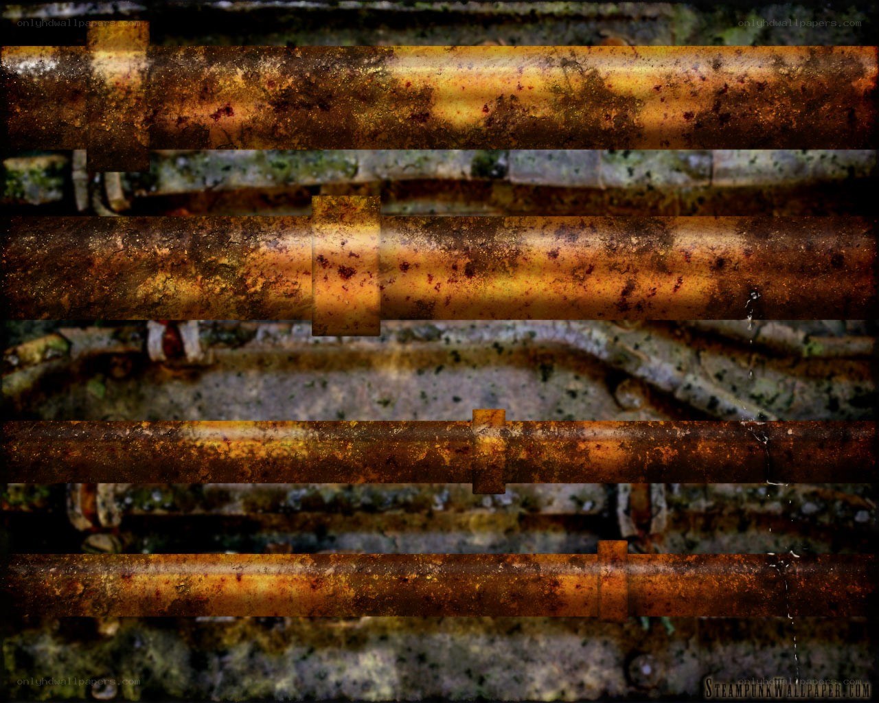 rusty pipes steampunk texture