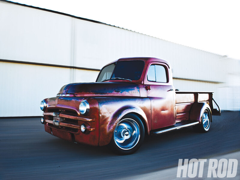 Rusty Red Pickup Truck — Dramatic, Afternoon