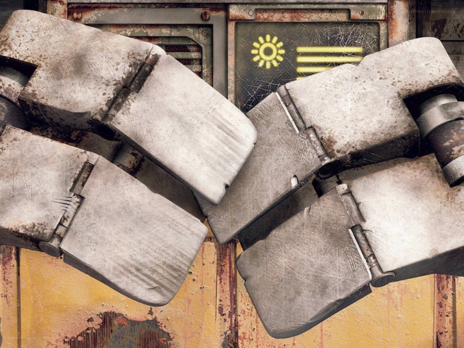 rusty robot arm components