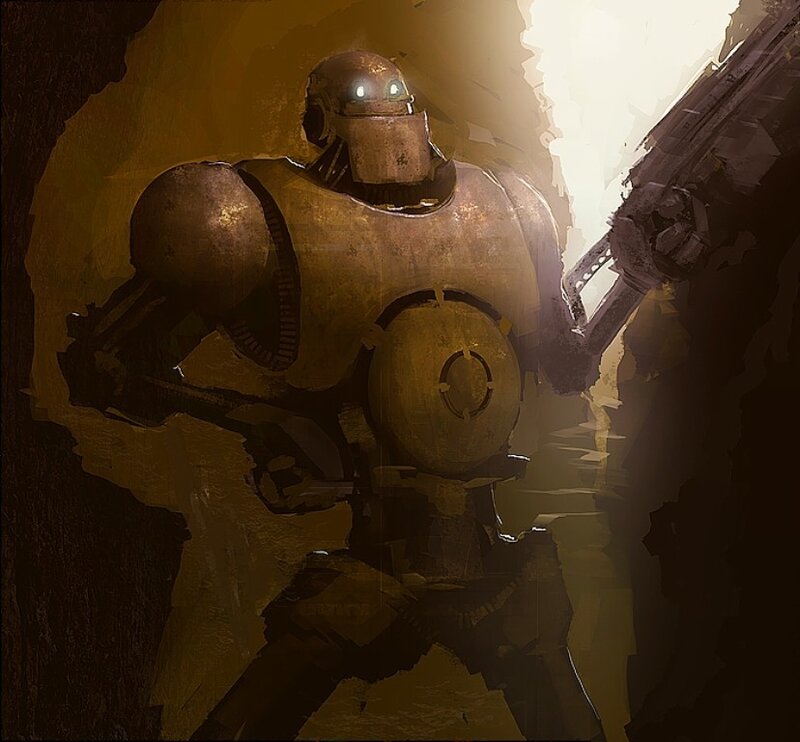 Rusty Robot in Tunnel