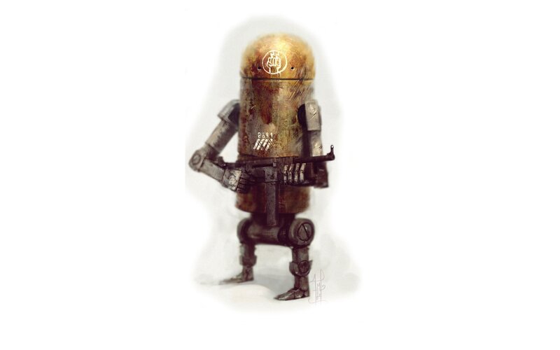 Rusty Robot Soldier — Brown