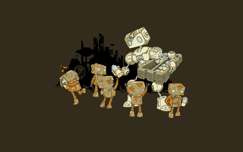 Rusty Robots in City