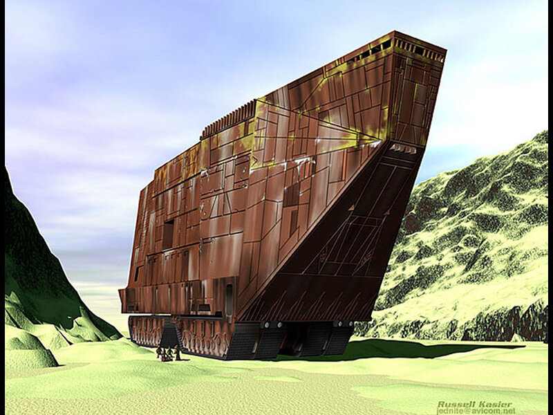 Rusty Sandcrawler Vehicle