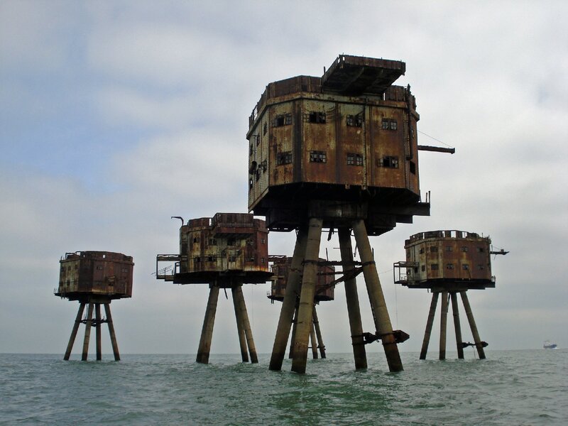Rusty Sea Forts — Gray, Dramatic