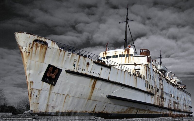 Rusty ship Duke of Lancaster
