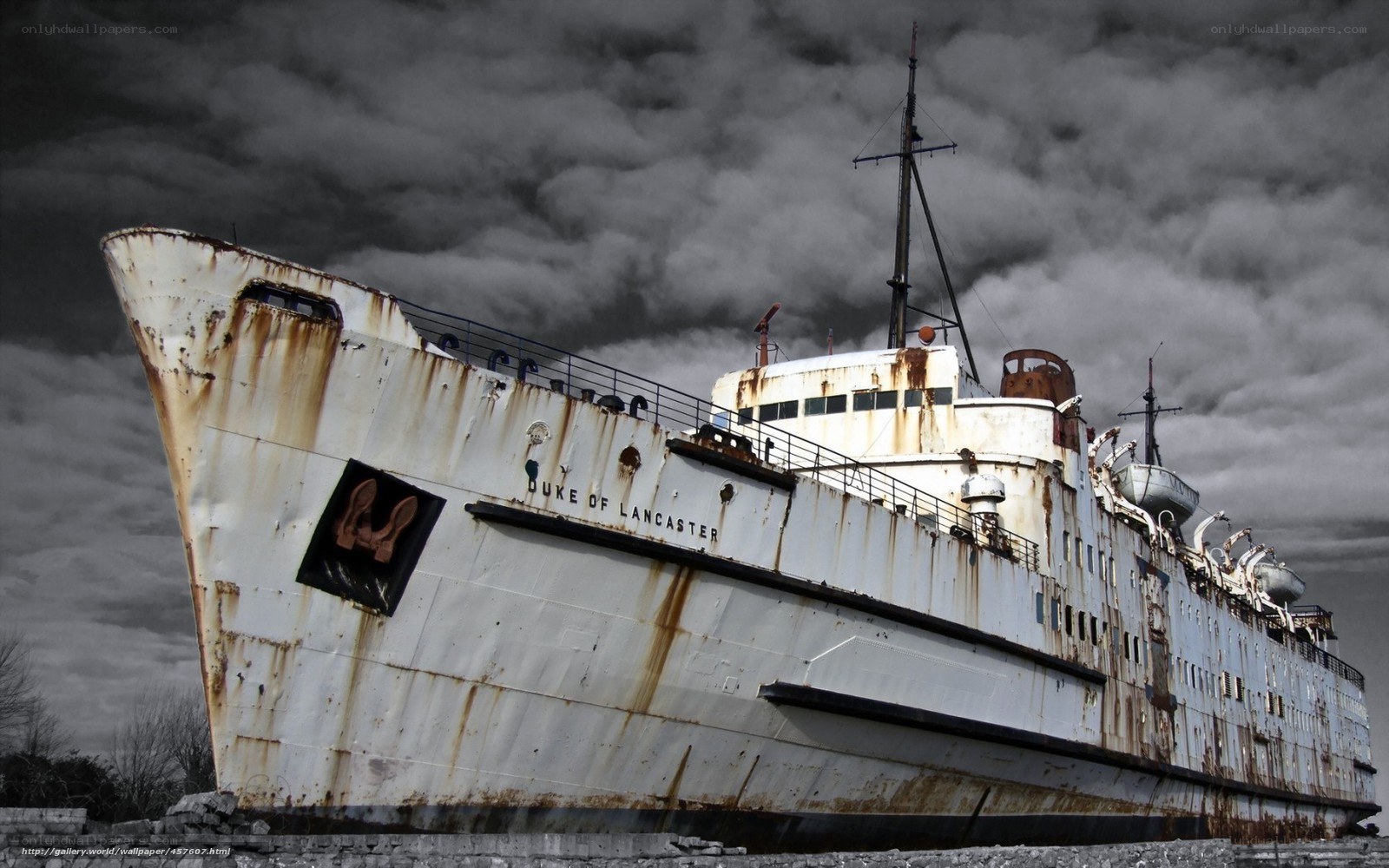 Rusty ship Duke of Lancaster