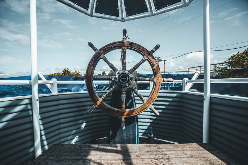 Rusty Ship's Wheel