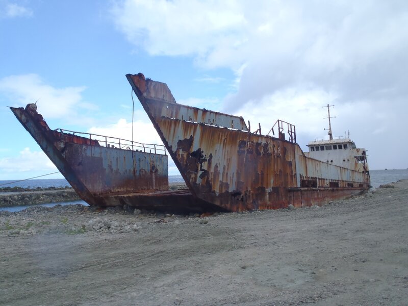 Rusty Shipwreck — Brown, Desolate, Afternoon