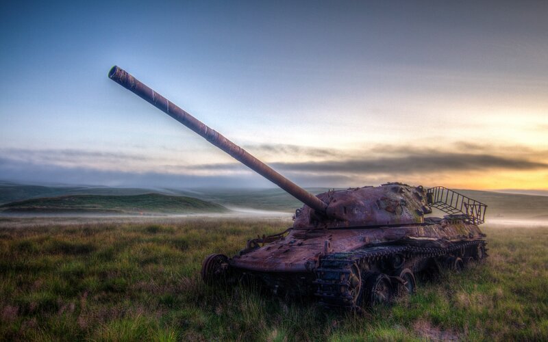 Rusty Tank in Field