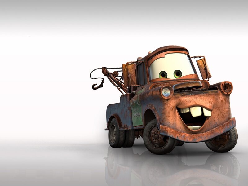 Rusty Tow Truck Character — Brown